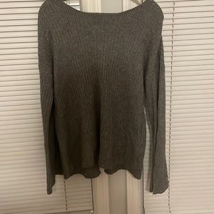 Grey cut open back sweater